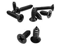 BDAYEK Pernos de Acero Inoxidable 10/100 M1.7 M2 .5 M3 M4 Mini pequeño Negro 304 Acero Inoxidable Phillips Cabeza Plana avellanada autorroscante Tornillo for Madera(50pcs M3x13mm)