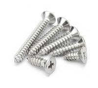 BDAYEK Pernos de Acero Inoxidable DIN7050 M1 .4 .7 M2 M3 M4 M5 M6 M8 A2 304 Acero Inoxidable Phillips Cabeza avellanada Plana Tornillo autorroscante for Madera(8mm,M1.4 100pcs)