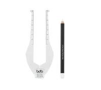 bdb - Kit de 2 plantillas de contorno de cejas para microblading - Logra cejas simétricas y perfectamente formadas, ideal para pinzas, enhebrar y depilar, veganas y libres de crueldad animal