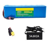 BDBLFLTZ 48V 30Ah Ebike Batería para 1000W 750W 500W Bicicleta Eléctrica Scooter Motor, E-Bike Batería Litio-Ion, Lectric Bike Batería Pack con 54.6V 2A Cargador T
