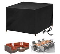 BDBSGBH Fundas para muebles de jardín impermeables 90 x 90 x 80 cm, 600D, resistentes a los rayos UV, funda para muebles de exterior con cordón, apto para mesa de patio, silla cuadrada de jardín y