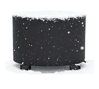 BDBSGBH Fundas redondas para muebles de jardín de 180 x 180 x 100 cm, impermeables, grandes, resistentes, redondas, resistentes al viento, anti-UV, hebillas, cordón, juego de mesa circular para patio