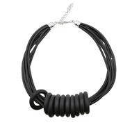 BDDCYWY Collar Fascinante Cadena Colgante Hombres Collares de joyería de Mujeres Goma gótica Hecha a Mano