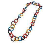 BDDCYWY Collar Fascinante Cadena Colgante Hombres Mujeres Joyas Multicolor Collar Círculo Femenino Goma Hecha a Mano Grandes Accesorios