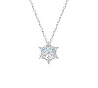 BDDCYWY Collares Colgantes 925 Collar de Copo de Nieve de Plata