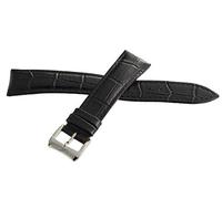 BDDCYWY Correa de Banda de Reloj de Cuero Negro de Raymond Weil de 19 mm con Hebilla de Acero Inoxidable con Tonos Dorados V1.14