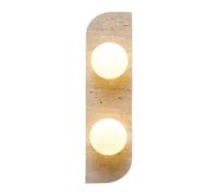 BDDCYWY lámpara Japonesa WABI-Sabi Lámparas de Pared de Piedra Natural con Plataforma de Pared de Vidrio G4 Decoración Vintage Home Sala de Estar Bondos