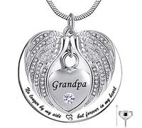 BDDCYWYa no a mi Lado, Sino para Siempre en mi corazón Acero Inoxidable cremación cremación de cremación Collar para Cenizas - Abuelo