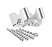 BDDXWSM Elevador para R1200gs, R1250gs, GS 1200, 1250 R, LC, GS1250 Adventure, ADV, S1000XR. Base De Tubo Dirección con Aumento De Altura. Aumento Altura Manillar(Plata)
