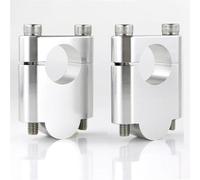 BDDXWSM Elevadores De Manillar De Motocicleta Abrazaderas De Montaje Ajustables para Suzuki GSX 1300 B-King GSX 650F GSX 1000S Katana GSX-S 125 Manillar Elevador(Plata 40mm)