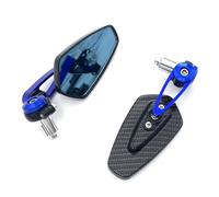 BDDXWSM Espejo Retrovisor Lateral para Manillar De Motocicleta para para Z800, para Z900, para Z1000 ER6N, ER6. Espejo retrovisor(Azul)