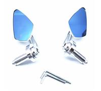 BDDXWSM Espejo Retrovisor Lateral para Motocicleta, Espejos De Extremo De Manillar para para Z1000 para Z750 ER6F Y ER6N Espejo retrovisor(Plata)