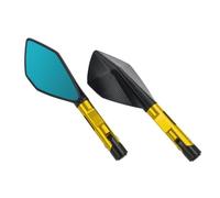 BDDXWSM Espejo Retrovisor Lateral para Motocicleta para para Versys ER6N ER6F Serie KLX Serie VN, 8 Mm, 10 Mm, Reflector Izquierdo. Espejo retrovisor(Oro)