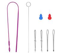 BDEPSTCR Enhebrador Agujas Coser,8 Piezas Enhebrador de Agujas, Incluye Pinzas de Metal y Un Enhebradors de Cordón Flexible, para Cinturones, Sudaderas, Bricolaje, Costura, Suministros de Costura
