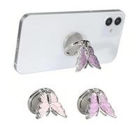 BDEPSTR 2 Piezas de Soporte para Anillo de teléfono Celular Butteryfly Soporte, 360 Grados Anillo Movil Dedo Agarre Kickstand Compatible para Teléfonos Móviles y Tabletas, Bonito Soporte para teléfono