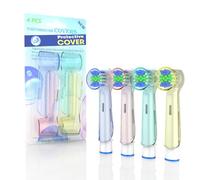 BDEPSTR 4 Fundas para Cabezales de Cepillo Eléctrico Compatibles con Oral B, Protectores de Cabezal Antipolvo para Viaje y Hogar, Tapas de Higiene de Repuesto