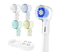 BDEPSTR 4 Fundas Protectoras de Cabezales, Base Organizadora Blanca y Tapas Antipolvo Multicolores, Compatible con Cabezales Oral B Redondos