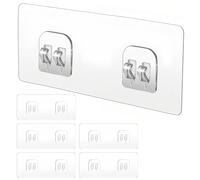 BDEPSTR 6 pcs ganchos adhesivos de repuesto para regadera, Estanteria Baño sin Taladros, ganchos de pared resistentes al agua, para baño, estante de ducha, cestas, jaboneras