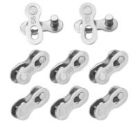 BDEPSTR 8 Pares Eslabón Rápido Cadena Bicicleta 9 y 10 Velocidades, Conector de Cadena de Acero para MTB y Carretera, Cierre Rápido Plateado Resistente, Pack Combinado 4 Pares 9V y 4 Pares 10V