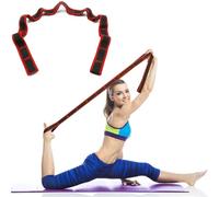 BDEPSTR Banda de Estiramiento de Yoga con 9 Bucles, elástica Correa elástica elástica Banda de látex Banda para Yoga para Fitness, Pilates-Rojo