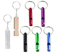BDEPSTR Silbato Supervivencia,7 Piezas Silbato de Aluminio,Silbatos de Emergencia,Silbatos de Alta Decibelios con Llavero,para Exteriores,Senderismo,Caza,Kayak,Camping,Pesca