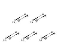 Bdfhjln 10 Unids Bajo Batería de Mazo Batería de Percusión Mazas de Timbales con Manejar de Acero Inoxidable, Blanco