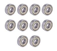 Bdfhjln 10X 626Z Rodamientos De Bolas De Doble Eancheidad 6X19X6mm Acero AU Plata