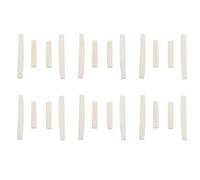 Bdfhjln 12 Juegos de 24 Piezas de 6 Cuerdas de Guitarra Acústica Bone Bridge Saddle Y Nut Hechas de Hueso Real
