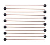 Bdfhjln 12 Piezas de Cabeza de Goma Suave Palos de Madera Manejar de Campana Mazos para Glockenspiel Xilófono Campana Piezas de Instrumentos Musicales Negro