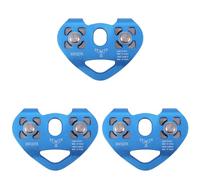 Bdfhjln 3 cuerdas de cable de acero con doble polea de escalada en forma de corazón de 13 mm, dispositivo de escalada de alta velocidad, 24 KN