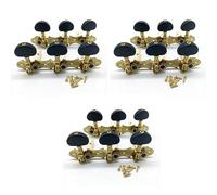 Bdfhjln 3X Clavijas de Afinación de Cuerdas de Guitarra Clásica Izquierda Derecha Claves de Afinadores de Cabezales de Máquina Accesorios de Guitarra Profesional 3L3R, Negro