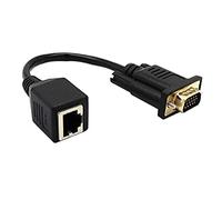 Bdfhjln Adaptador VGA a RJ45 Cable Cubo a Conector de Cable de Recubo VGA Conector de Monitor a Cable Recubo Extensor VGA