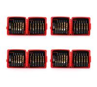 Bdfhjln Juego de 52 brocas de titanio con combinación de brocas SAE y métricas para taladrar, roscar, desbarbar