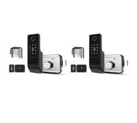 Bdfhjln Tuya WiFi - Cerradura de puerta inteligente impermeable con contraseña digital, doble huella dactilar, cerradura electrónica para llanta, 2 unidades