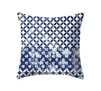 BDFJEDS Funda De Cojín Cuadrada 2 Fundas de cojín geométricas poliéster Azul y Gris, Almohada Decorativas for sofá, decoración for el hogar(Color4,40x40cm)