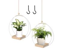 BDHYYM 2 Piezas Macetas Colgantes Macetero Colgante para Colgar Planta Suspensión Colgador Cuerda de Algodón Colgar Macetas Colgante de Plantas Macrame Cesta Colgante de Interior