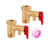 BDHYYM 2 válvulas de alivio de presión de 0,8 Mpa, válvula de seguridad de 6 bar, 1/2 pulgadas, válvula de alivio de presión de seguridad, adecuada para calentadores de agua, tanques de agua, etc