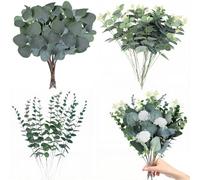 BDHYYM 30 Pcs Ramas Eucalipto Artificial, Eucalipto Preservado, Flores Secas Decoracion, Flores Artificiales Decoracion, Ramas Artificiales Decorativas para Bodas, Arreglos Florales, Centros de Mesa