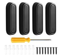 BDHYYM 4 ganchos de pared plegables negros de aluminio, ganchos plegables para ropa, percheros de pared, ganchos para colgar toallas, ganchos para colgar con destornillador, color negro, 5 x 75 mm