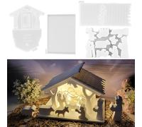 BDHYYM 4 Pcs Jesus Character Silicone Mold,Molde de Silicona para Belén,Silicona para Moldes 3D,Molde de Belén,Silicone Nativity Mold,Molde de Silicona de Belén,Sagrada Familia Católica,Manualidades