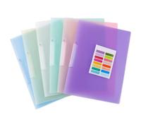 BDHYYM 6 Piezas Carpeta A4, Carpeta Archivadora, Carpetas Archivadoras, Carpeta Fundas Plastico A4, Carpetas Plastico a4 para Oficina Escuela Casa, Transparentes/Coloridas