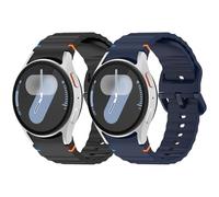 BDIG 2 Piezas Correa Compatible con Samsung Galaxy 7 6 5 4 40mm 44mm/FE 40mm/6/4 Classic 47mm 43mm 46mm 42mm/Watch 5 Pro 45mm,20mm Silicona Correa Reloj de Repuesto para Hombres y Mujeres