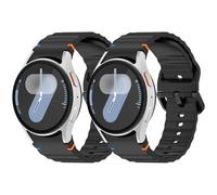 BDIG 2 Piezas Correa Compatible con Samsung Galaxy 7 6 5 4 40mm 44mm/FE 40mm/6/4 Classic 47mm 43mm 46mm 42mm/Watch 5 Pro 45mm,20mm Silicona Correa Reloj de Repuesto para Hombres y Mujeres