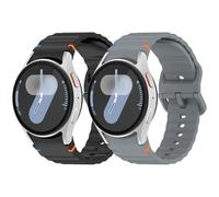 BDIG 2 Piezas Correa Compatible con Samsung Galaxy 7 6 5 4 40mm 44mm/FE 40mm/6/4 Classic 47mm 43mm 46mm 42mm/Watch 5 Pro 45mm,20mm Silicona Correa Reloj de Repuesto para Hombres y Mujeres