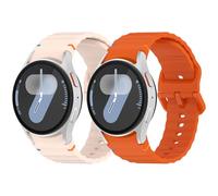 BDIG 2 Piezas Correa Compatible con Samsung Galaxy 7 6 5 4 40mm 44mm/FE 40mm/6/4 Classic 47mm 43mm 46mm 42mm/Watch 5 Pro 45mm,20mm Silicona Correa Reloj de Repuesto para Hombres y Mujeres