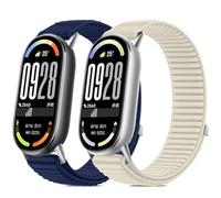 BDIG 2 piezas Correa Elástica de Nylon Sólo Compatible con Xiaomi Mi Band 10/9/8,Pulseras Elásticas Ajustables de Nylon Deportivo de Repuesto para Hombres Mujeres