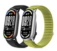 BDIG 2 piezas Correa Elástica de Nylon Sólo Compatible con Xiaomi Mi Band 10/9/8,Pulseras Elásticas Ajustables de Nylon Deportivo de Repuesto para Hombres Mujeres