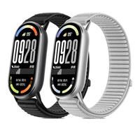 BDIG 2 piezas Correa Elástica de Nylon Sólo Compatible con Xiaomi Mi Band 10/9/8,Pulseras Elásticas Ajustables de Nylon Deportivo de Repuesto para Hombres Mujeres