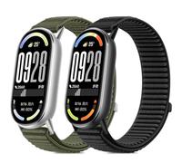 BDIG 2 piezas Correa Elástica de Nylon Sólo Compatible con Xiaomi Mi Band 10/9/8,Pulseras Elásticas Ajustables de Nylon Deportivo de Repuesto para Hombres Mujeres