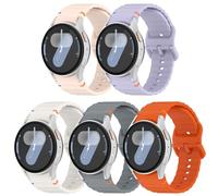 BDIG 5 Piezas Correa Compatible con Samsung Galaxy 7 6 5 4 40mm 44mm/FE 40mm/6/4 Classic 47mm 43mm 46mm 42mm/Watch 5 Pro 45mm,20mm Silicona Correa Reloj de Repuesto para Hombres y Mujeres